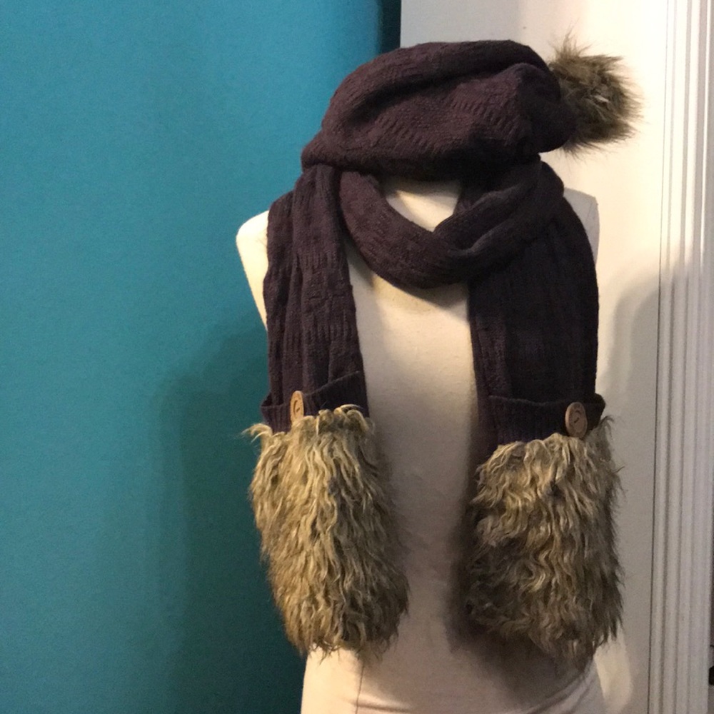 Matching hat and scarf